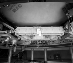 [33826: 11/03/58]  Another view of the G&C package. Six electrical connectors feed propulsion unit (fuel tanks, engine).  [CCMD, Ed May]