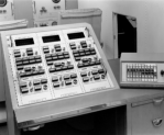 [47147: 05/06/1959]  Launch Console for 3 missiles. One display for each of the 3 site missiles.  [CCMD, Ed May]
